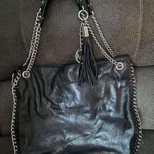 Black Chain Tote Bag
